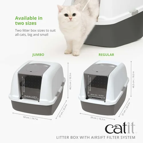 Vista 7 de Catit Airsift - Sartén grande de 22.4 pulgadas de largo x 18.3 pulgadas de alto x 15.3 pulgadas de ancho Caja de arena cubierta para gatos