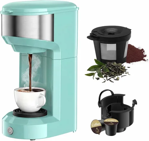 Vista 8 de Cafetera de una sola porción, pequeña K Pod y máquina de café Negro