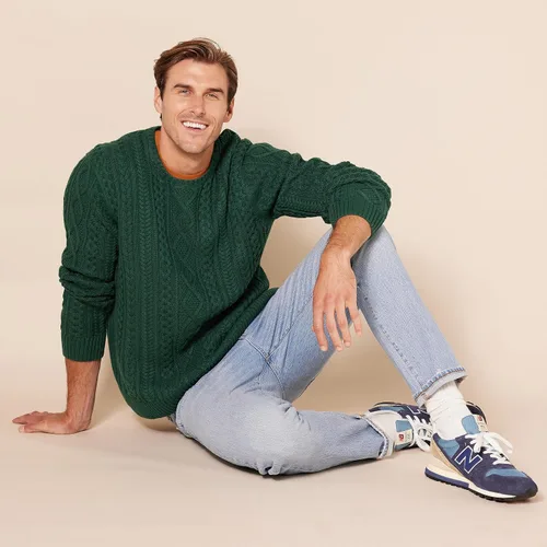 Vista 8 de Suéter de manga larga para hombre Tienda Essentials, 100% algodón, cuello redondo
