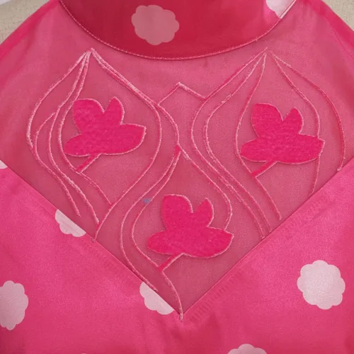 Vista 7 de Pretty in Pink - Disfraz de cosplay de Andie, vestido de lunares rosados, disfraz de baile de graduación para mujeres y niñas