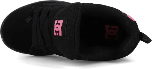 Vista 5 de DC Kids Court Graffik Skate Shoe Negro/Rosa