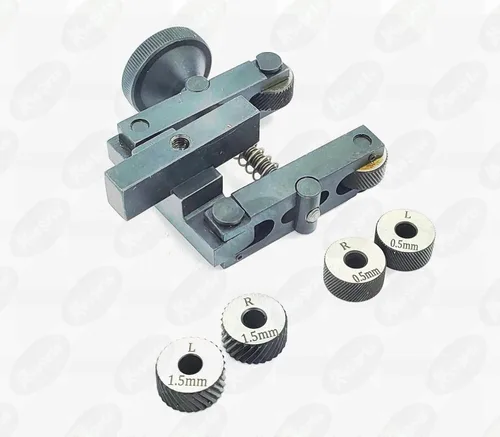 Vista 7 de Herramienta de moleteado de acero de 2" pulgadas II 1.969 in de capacidad para máquina de torno - 3 pares x 3 diferentes moleteados endurecidos