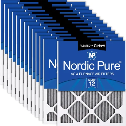 Vista 83 de Nordic Pure 20x20x1 (Tamaño real: 19 1/2 x 19 1/2 x 3/4) Filtros de aire para caldera/aire acondicionado Poly Green MERV 6 – Reduce el polvo