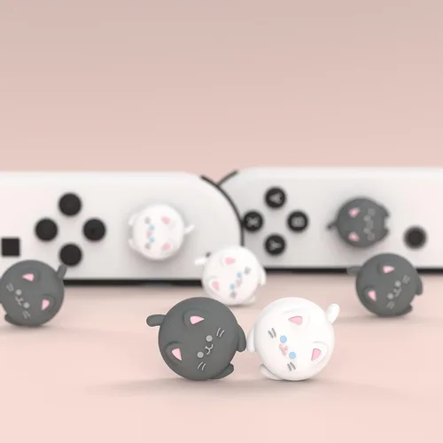 Vista 6 de PlayVital Tapas de palanca de mando para Nintendo Switch, tapas de pulgar para Switch Lite, cubierta analógica para Switch OLED Joycon - Tapas