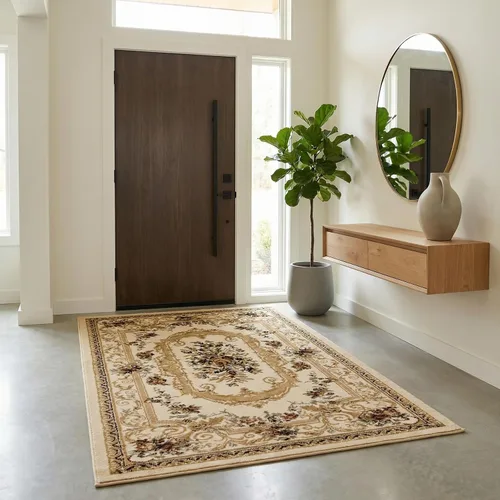 Vista 4 de Unique Loom Versailles Collection - Alfombra tradicional clásica con motivo floral, colección Versailles