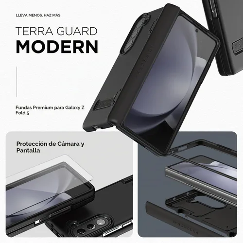 Vista 5 de VRS DESIGN Funda de teléfono para Galaxy Z Fold 5 5G (2023) [Terra Guard Modern], funda de estilo moderno y limpio de alta calidad