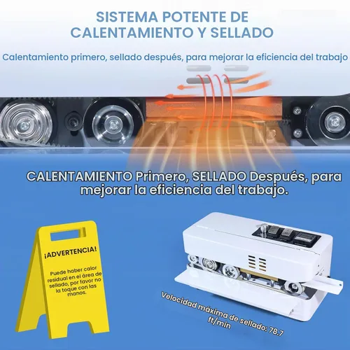 Vista 6 de Máquina comercial del sellador de calor, máquina continua automática del lacre de la banda Adjustable temperature & speed, High-speed, Digital