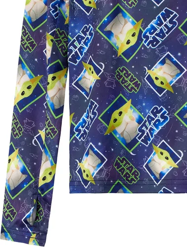 Vista 5 de STAR WARS Baby Yoda Boys Thermal Underwear Set for Kids 2 Piece Base Layer Shirt and Long John Leggings for Kids Pajamas