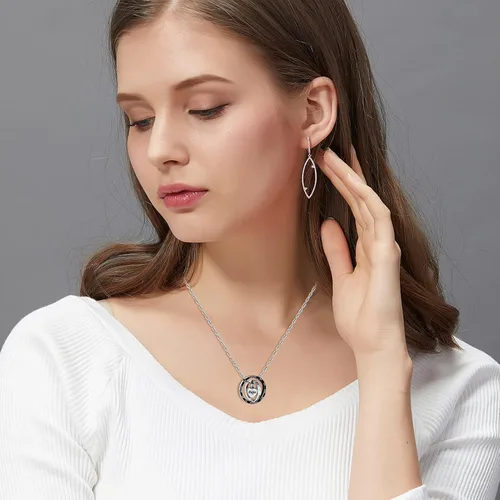 Vista 6 de XIUDA Collar de urna de cremación para cenizas, recuerdo tallado con recuerdo eterno de acero inoxidable, joyería conmemorativa para cenizas