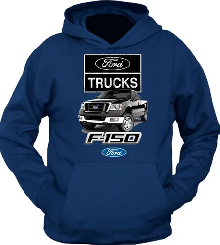 Vista 4 de Lucky Ride SUDADERA CON CAPUCHA FORD TRUCKS F-150 NEGRA 4x4 CONSTRUIDA Negro