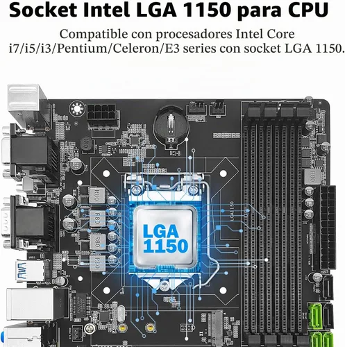 Vista 2 de B85M PRO LGA 1150 Placa base para procesadores Intel 4ª Gen Core i7 i5 i3/Pentium/Celeron Series