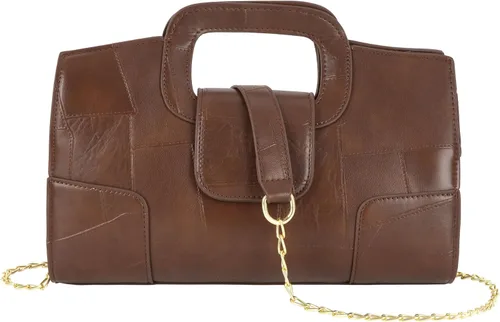Vista 9 de Bolso de mano para mujer, estilo vintage, con solapa, bolso de mano de noche