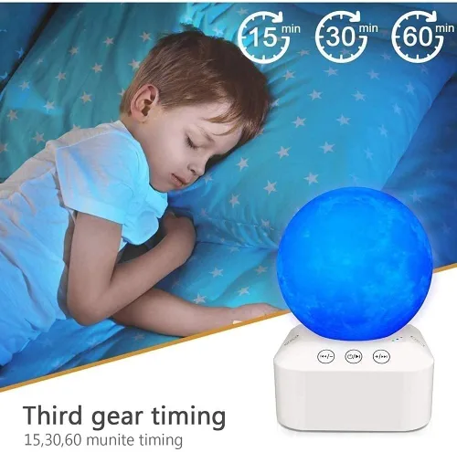 Vista 2 de Máquina de ruido blanco, altavoz de sonido para dormir con luz nocturna, 10 sonidos calmantes y naturales, muy adecuado para adultos y niños