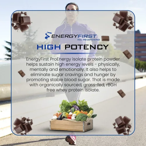 Vista 5 de EnergyFirst Aislado de proteína de suero de chocolate alimentado con pasto (2 libras), batido alto en proteínas, sin gluten, sin OMG, ideal