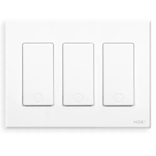 Vista 16 de MOES Interruptor de Luz Inteligente WiFi de 2da Generación, Interruptor de Pared 2.4GHz, Cable Neutro Requerido, Control Remoto por APP Smart Life