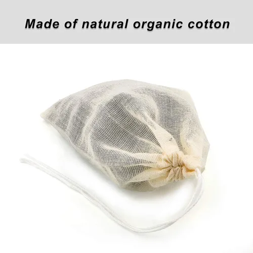 Vista 8 de Bolsas de filtro de té, paquete de 50 bolsas de té de algodón reutilizables vacías para té de hojas sueltas