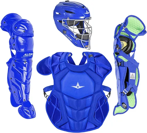 Vista 10 de All-Star Eje S7 de 9 a 16 años – Kit de equipo de captura de béisbol (incluye casco, protector de pecho, protectores de piernas), cumple con NOCSAE