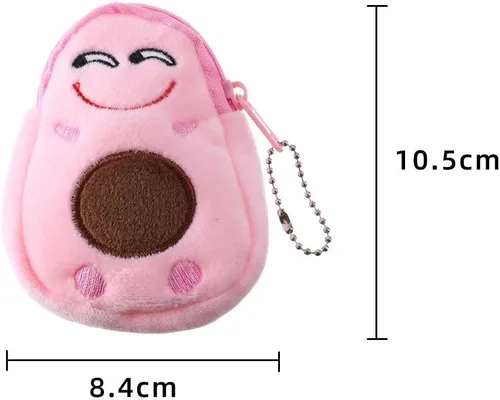 Vista 3 de Monederos de felpa a la moda para niños pequeños monederos de peluche de aguacate lindo bolso de mano para mujeres niños y niñas mini bolso de mano