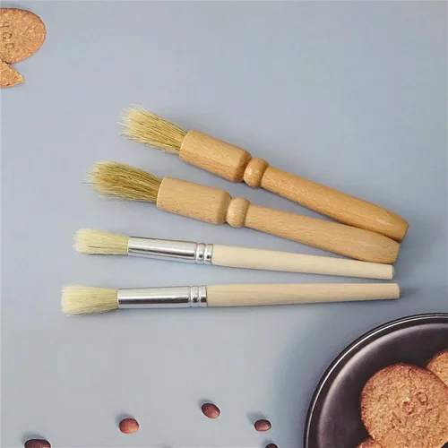 Vista 9 de 2 piezas de cepillo de limpieza para molinillo de café, mango de madera y cerdas naturales, cepillo de espresso para polvo de madera, accesorios