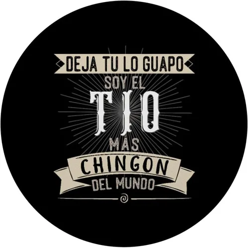 Vista 3 de Camiseta Deja tu lo Guapo Soy el Tio mas Chingon del Mundo PopSockets Agarre y Soporte para Teléfonos y Tabletas