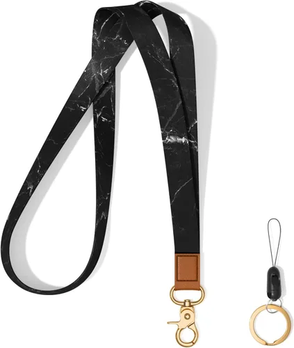 Vista 18 de Llavero con cordón para el cuello, llavero con correa larga para mujeres y hombres, llaves del automóvil, insignias de identificación, tarjeta