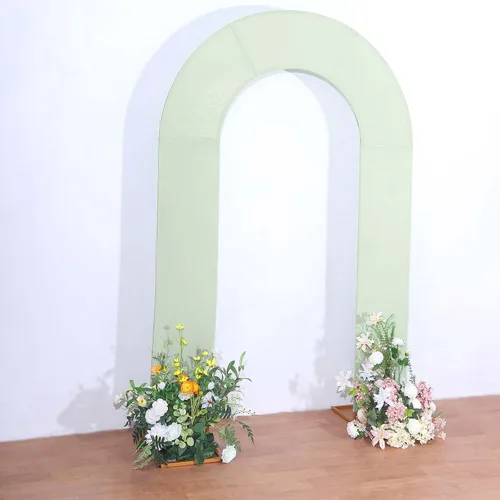 Vista 16 de Efavormart - Funda de arco abierto de elastano beige de 7 pies, doble cara, ajuste cómodo, en forma de U, para bodas escandalosas y decoración