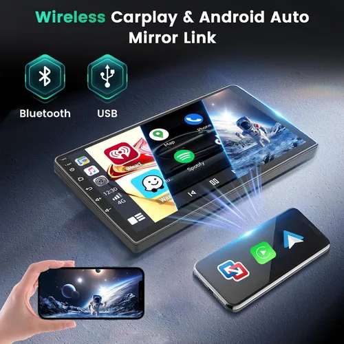 Vista 4 de 8-Core 6+128G 9 '' Android 15 Estéreo de coche para Ford F150 2009-2012