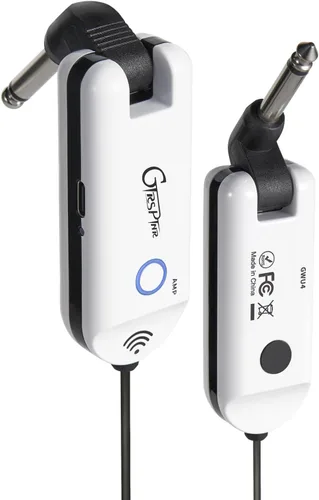 Vista 10 de GTRS GWU4 UHF Sistema de guitarra inalámbrica 4 canales de señal, transmisor y receptor recargable, coincidencia automática, baja latencia, rango