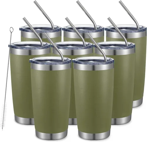Vista 23 de COMOOO Vaso Térmico de 20 onzas al por Mayor con Aislamiento al Vacío de Doble Pared, Taza de Viaje de Acero Inoxidable con Tapa y Pajita