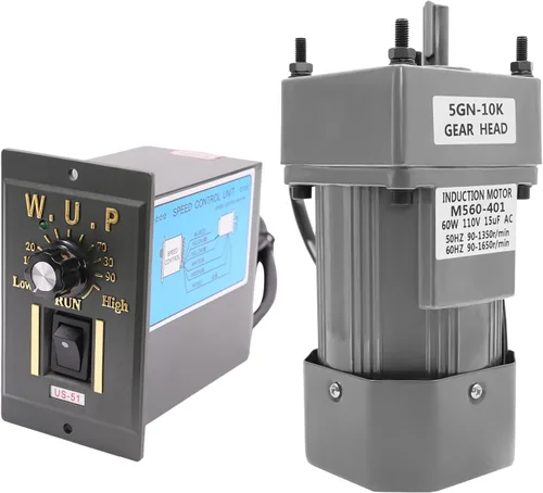 Vista 14 de Motor de engranajes eléctrico 110V 250W 10K Monofásico de alto par motor reductor de engranajes de CA 0-135 RPM Controlador de velocidad variable