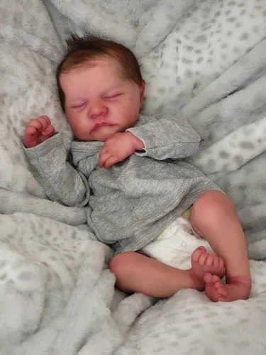 Vista 2 de Pinky Reborn Muñecas de bebé de 19 pulgadas realista recién nacido con cuerpo suave muñeca de juguete para niños pequeños, el mejor regalo