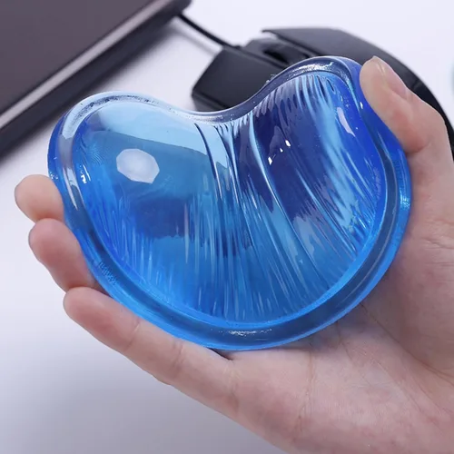 Vista 5 de Reposamuñecas ergonómico de gel para mouse, soporte de muñeca para mouse de computadora para aliviar el dolor en el brazo, almohadilla para muñeca