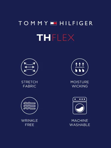 Vista 4 de Tommy Hilfiger Camisa de vestir para hombre Slim Fit Stretch Twill
