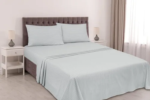 Vista 2 de ROYALE LINENS Juego de sábanas de 4 piezas, microfibra suave cepillada, 1 sábana bajera, 1 sábana encimera, 2 fundas de almohada, sin arrugas