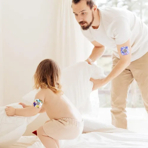 Vista 7 de 25 cubiertas de sensor para Dexcom G7, adhesivo impermeable sobre parches, monitor de azúcar en sangre, parche de sensor de impresión de mariposa