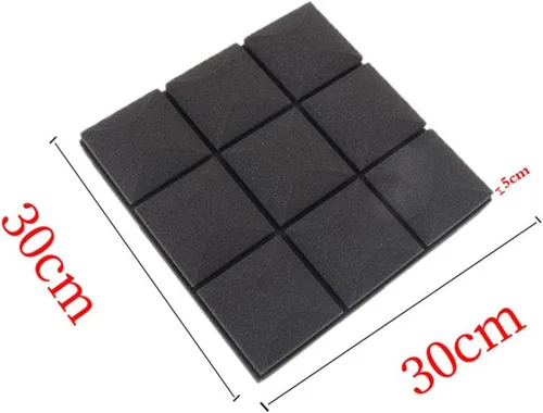 Vista 7 de Soundproof Panels Acoustic Foam Panels 12 Pack High Density Foam Sound Proofing Padding Flame Retardant Wedge Acoustic Treatment Panel 1.9×12×12