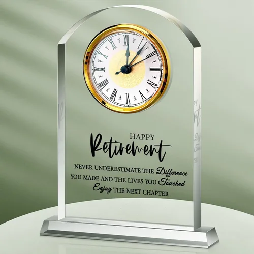 Vista 15 de Regalos de jefe para hombres, reloj de acrílico, el mejor regalo para hombres y mujeres, reloj de agradecimiento para líderes de oficina, gerente