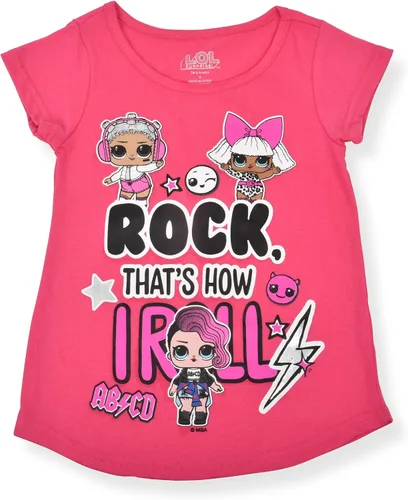 Vista 3 de MGA Entertainment LOL Surprise Dolls Girls Short Sleeve Shirt Leggings Pants and Scrunchie Set for Little and Big Girls PinkWhite