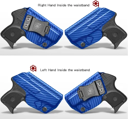 Vista 2 de Amberide IWB Kydex Holster for Ruger LCP .380, Concealed Carry, No Optic/No Laser, Adjustable Cant, Posi-Click Retention, Made in USA