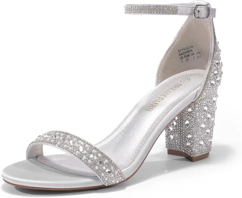 Vista 8 de DREAM PAIRS - Sandalias de tacón grueso y bajo para mujer
