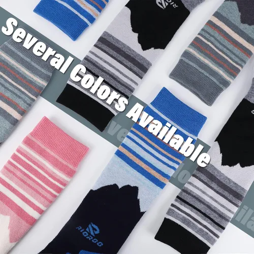 Vista 6 de RIOROO Calcetines de esquí de lana merino, paquete de 23 pares de calcetines de esquí y snowboard para hombres, mujeres y jóvenes, calcetines