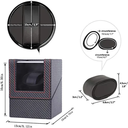 Vista 2 de Bobinadora de reloj para relojes automáticos Caja de reloj Bobinadora automática Motor japonés con opción de batería