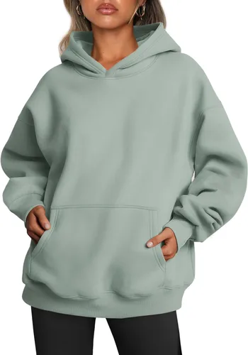 Vista 33 de Trendy Queen Sudaderas con capucha de gran tamaño para mujer, sudaderas de felpa para mujer, suéteres de moda de otoño, suéteres de invierno Lunares