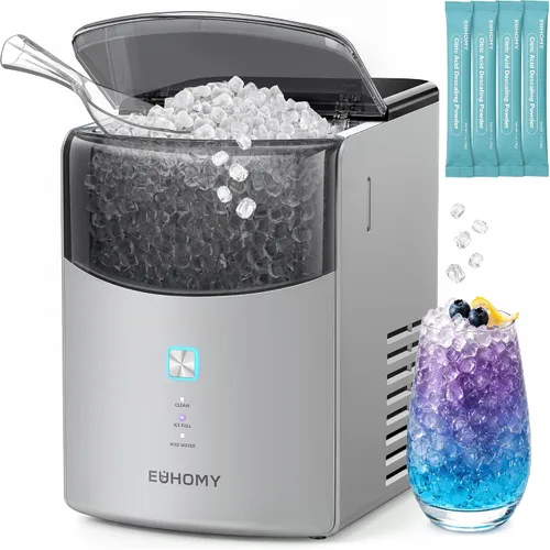 Vista 10 de EUHOMY Máquina de hielo de pepita de encimera, máquina de hielo triturada