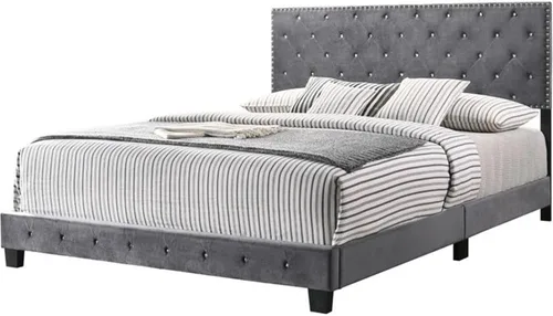 Vista 10 de Glory Furniture Suffolk - Cama individual tapizada de terciopelo, color verde