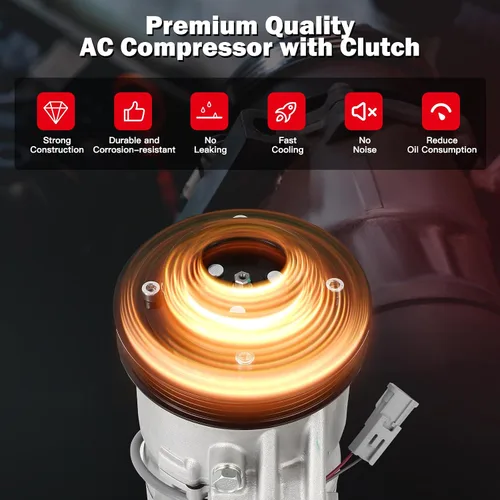 Vista 4 de cciyu Compresor de aire acondicionado apto para Scion xA xB 1.5L 2004-2006 reemplaza al compresor de CA para automóvil