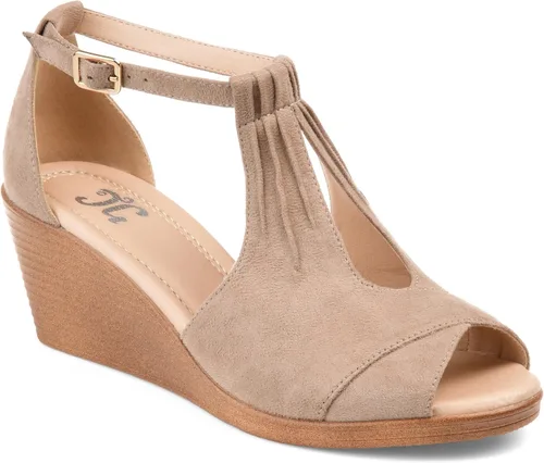 Vista 7 de Sandalias Journee Collection con correa de tobillo y cuña, suela cómoda, para mujer