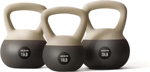 Vista 14 de WeGym Mancuernas suaves con base resistente a impactos acolchada y mango antideslizante de agarre ancho para entrenamientos en casa, levantamiento