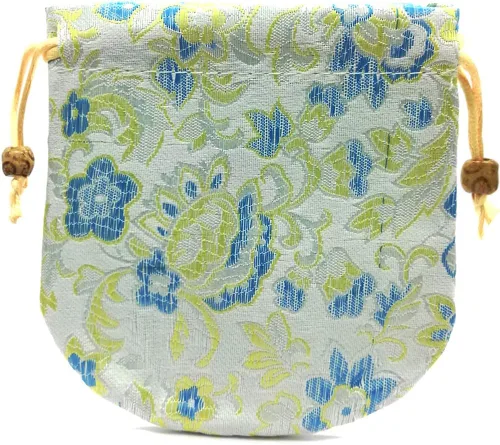 Vista 7 de EAVOQLB Bolsa de brocado de 28 piezas, bolsa de flores de peonía, cordón doble, bolsa de pulsera de joyería con cordón