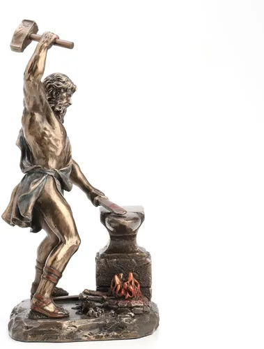 Vista 3 de Veronese Design Hefesto griego dios del fuego y forja estatua terminada en bronce